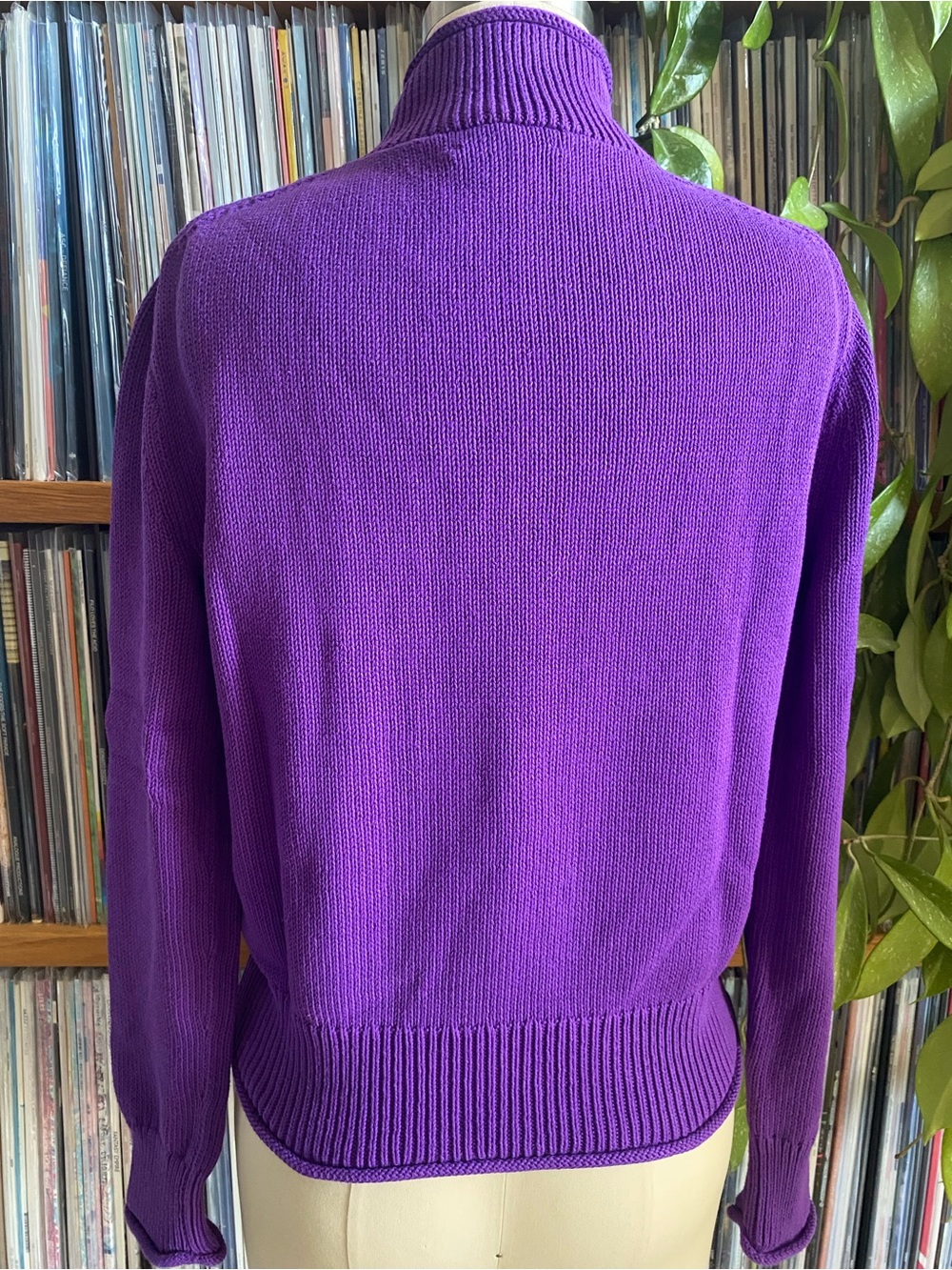 EUC JCREW - Purple Roll Neck Cotton Summer Sweater - Size Small - Picture 3 of 4